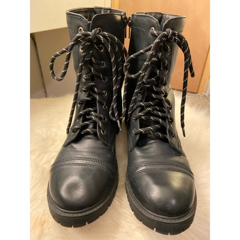 Steve Madden Water Resistant Black Combat Boots